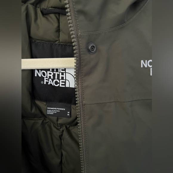 New THE NORTH FACE Pilson Waterproof Down Parka Hooded New Taupe Green Size Med - Picture 5 of 7